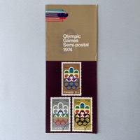 Commemorative stamp bulletin pamphlet - Olympic symbol