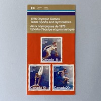 Commemorative stamp bulletin pamphlet - Team sports and gymnastics