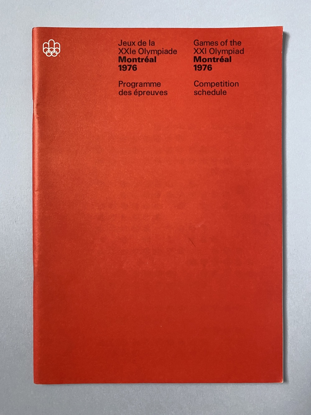 Competition schedule book