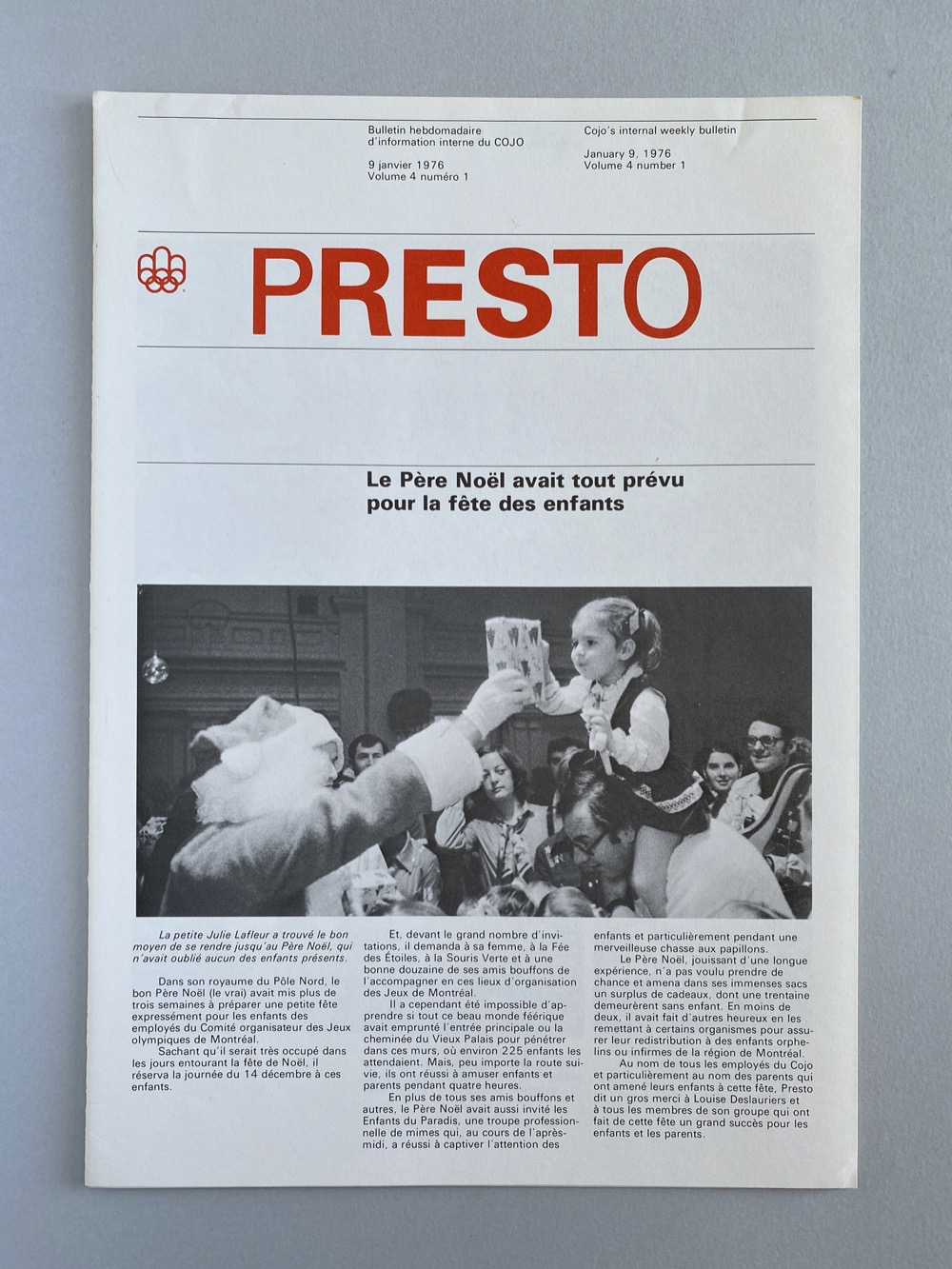 Presto bulletin