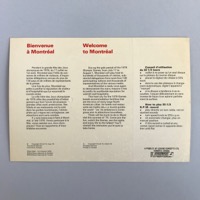 Welcome to Montreal cardboard record single - back