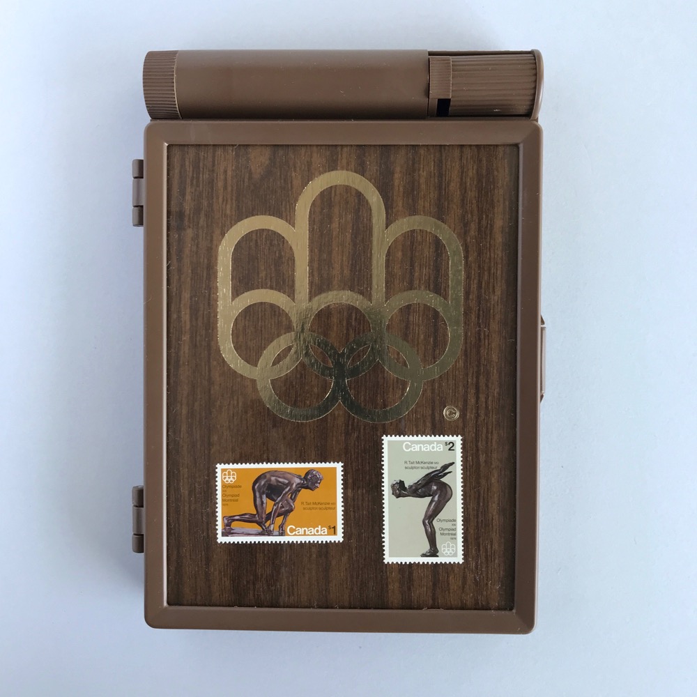 Olympic stamp souvenir case