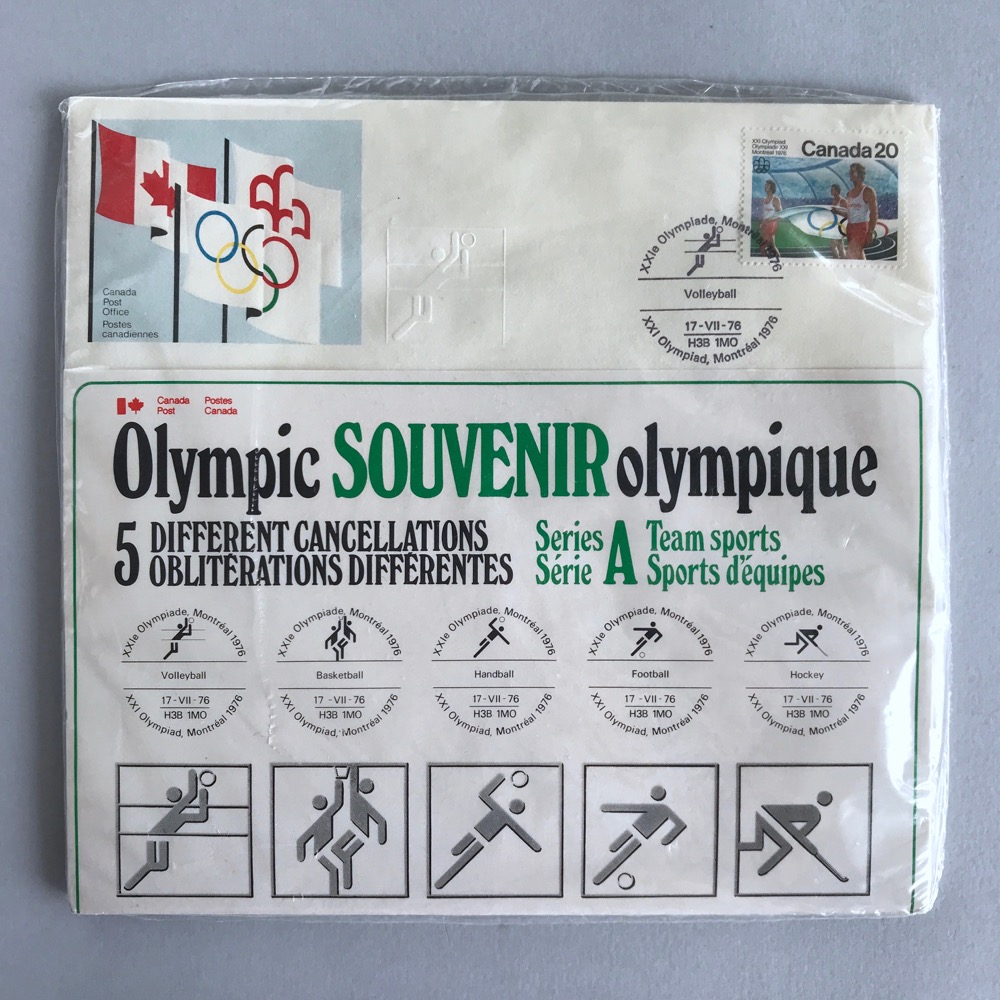 Olympic stamp cancellations souvenir series A - team sports