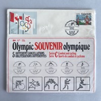 Olympic stamp cancellations souvenir series C - combat and cycling