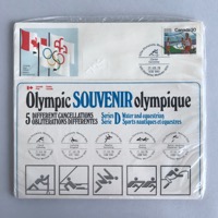 Olympic stamp cancellations souvenir series D - water and equestrian